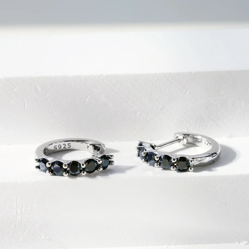 Moissanite  Ear Studs 1CT/2CT Round Cut Ear-Hooks