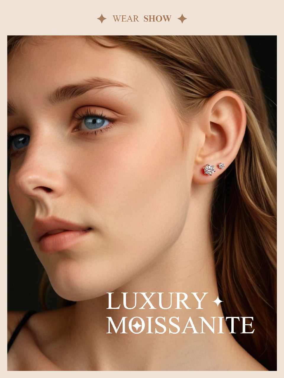 Moissanite Wedding Stud Earrings