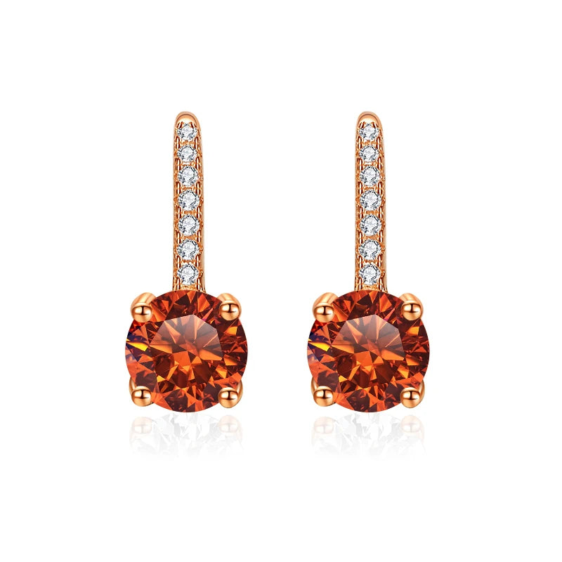 6.5MM  Moissanite Diamond Earrings