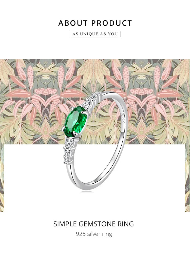 Oval Gemstone Ring.