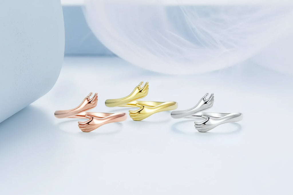 Hugging Hands Open Ring
