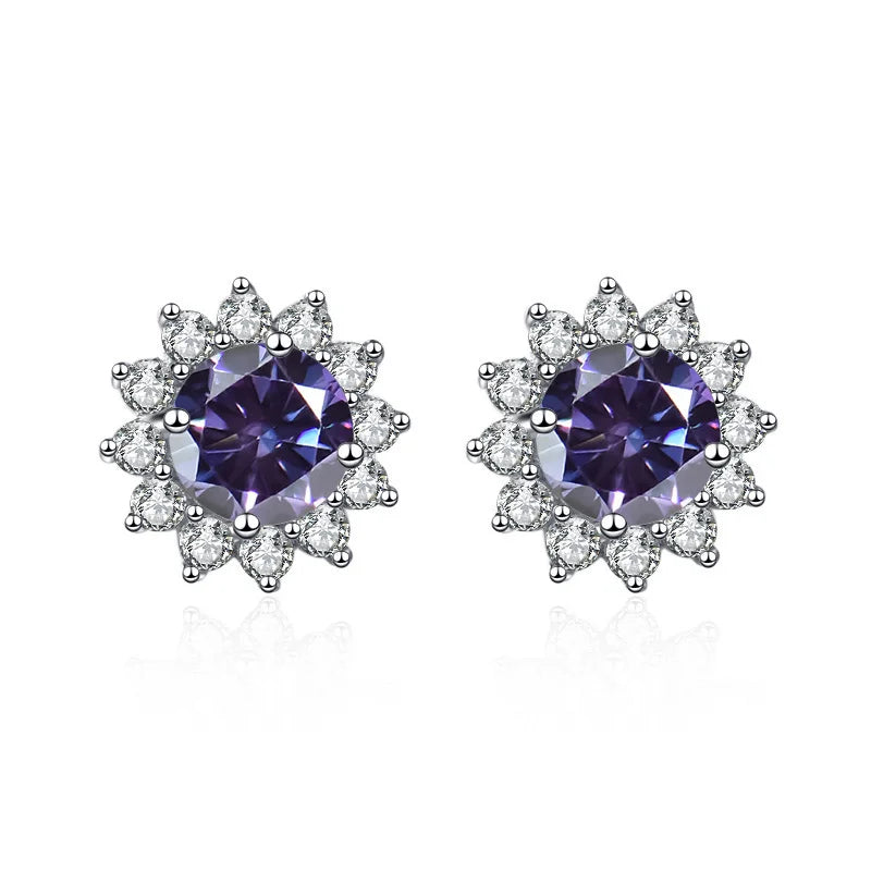 1 carat D Color Moissanite Earrings