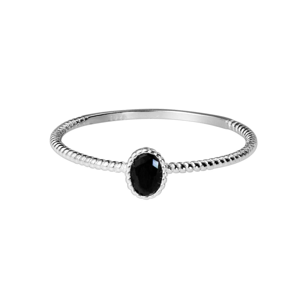 Black and Pink Crystal Ring