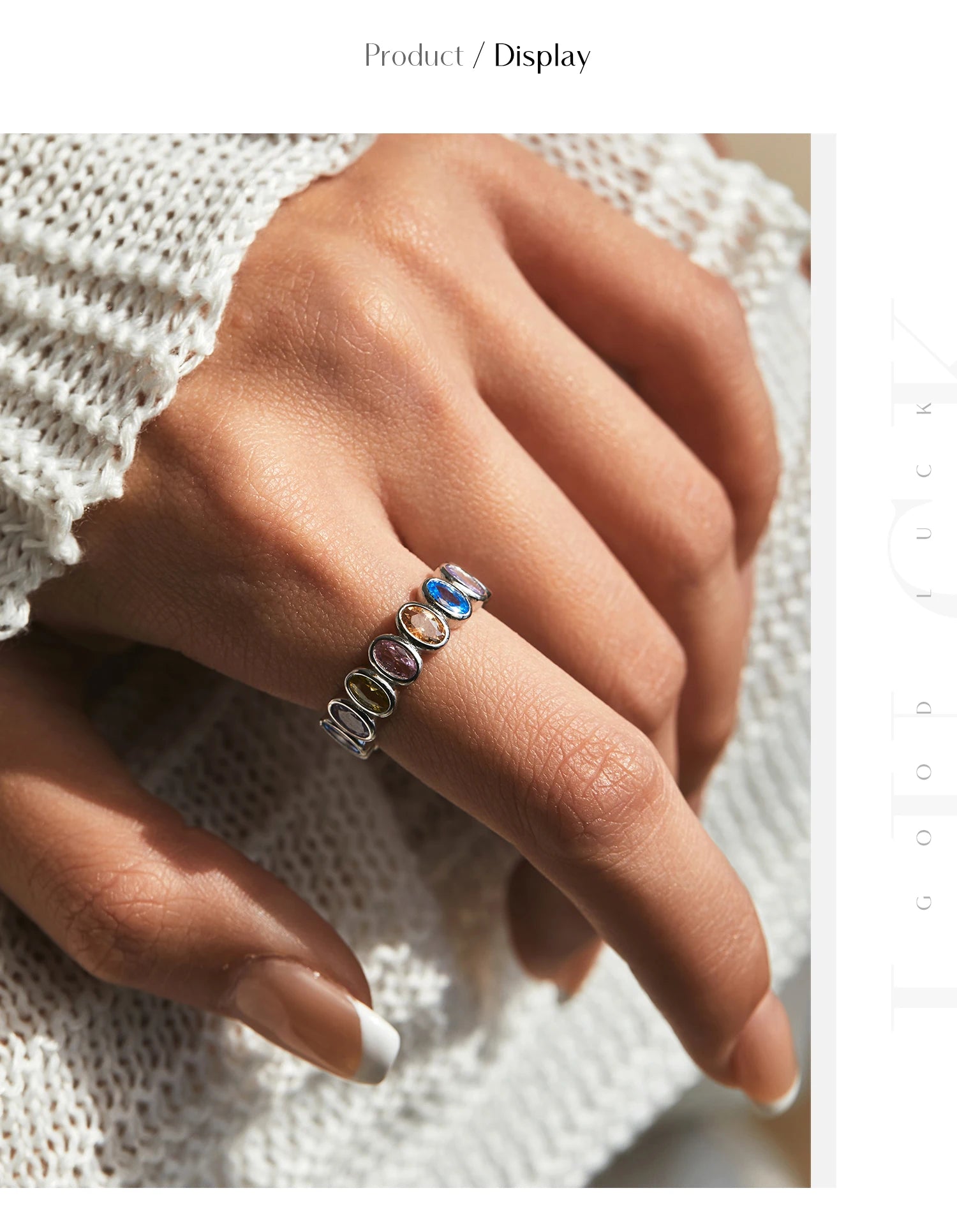 Rainbow Color Cubic Zirconia Rings .