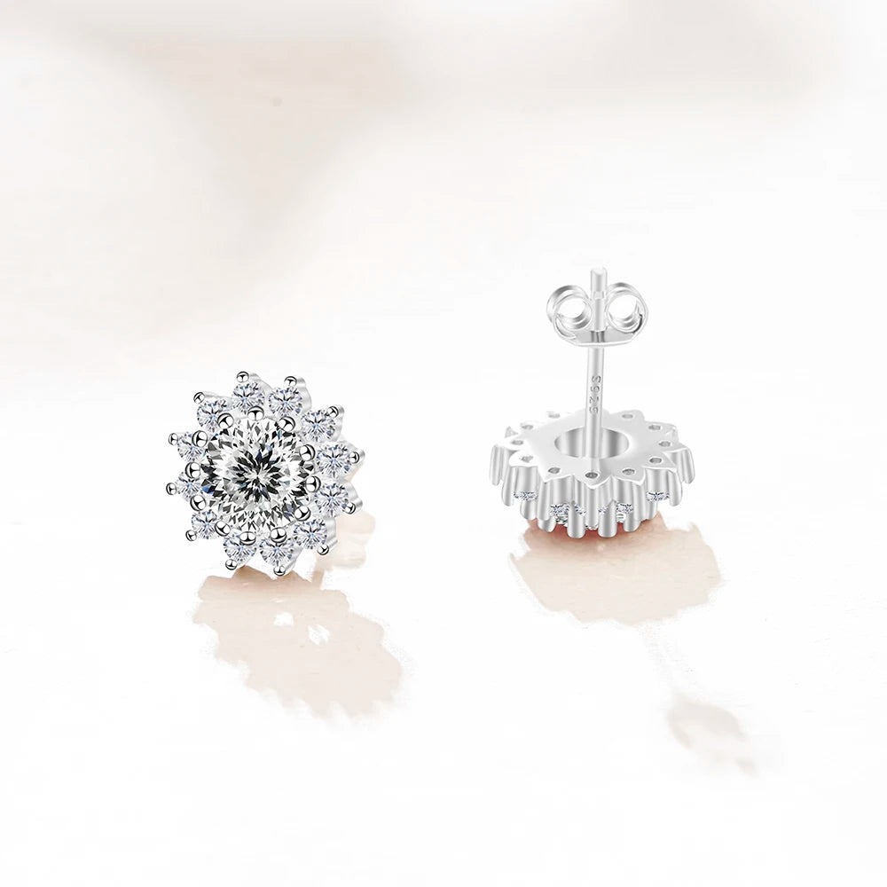 1 carat D Color Moissanite Earrings