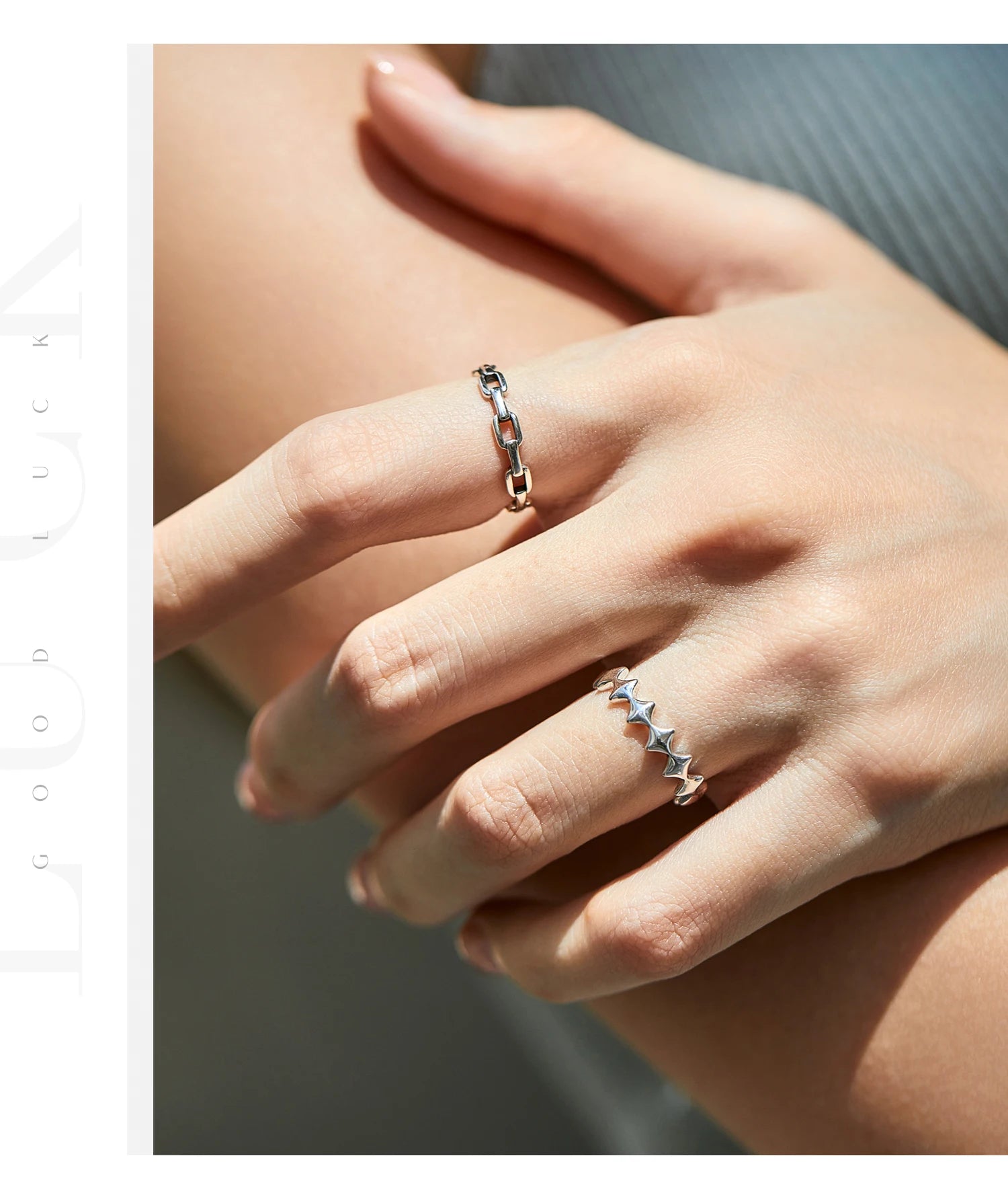 Retro Lock Eternity Bands Rings