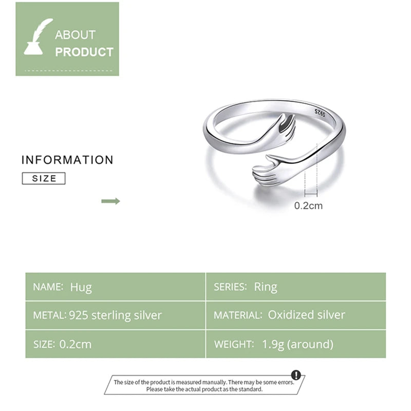 Hugging Hands Open Ring