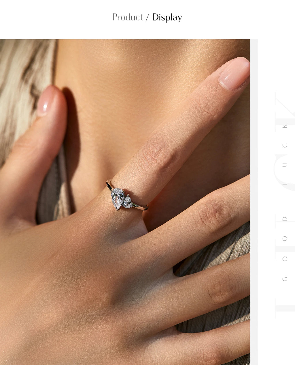 Sparkling Water drop Ring.