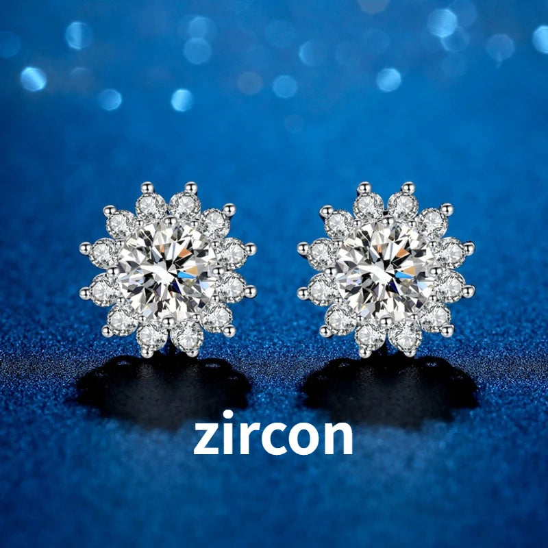 1 carat D Color Moissanite Earrings