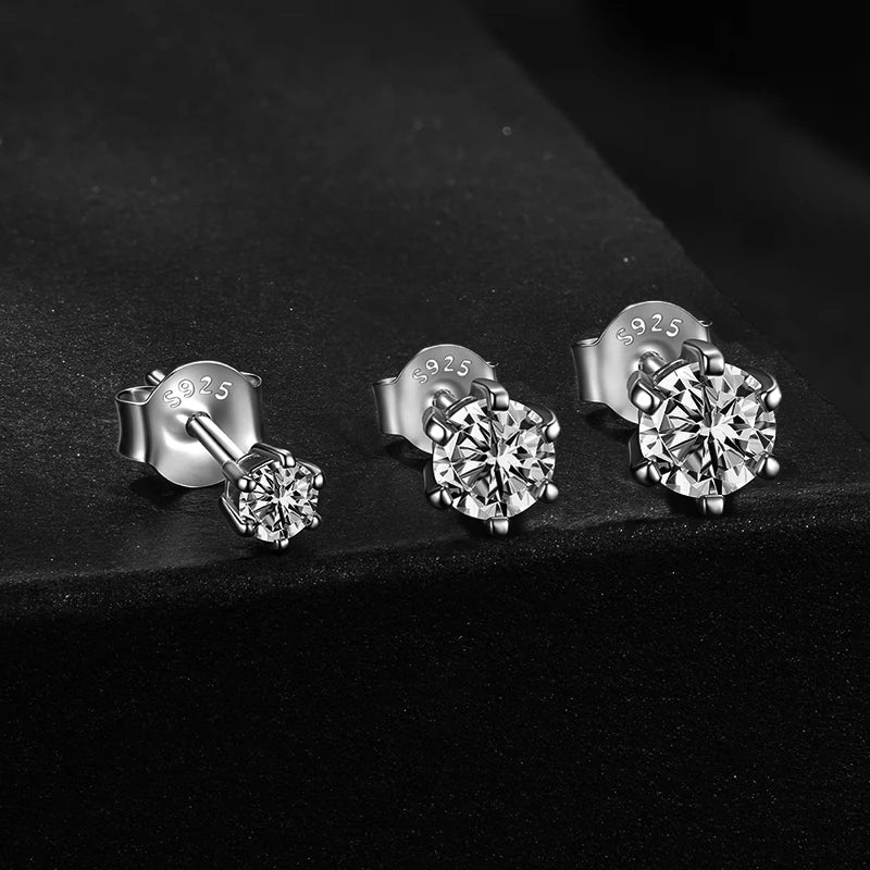 Moissanite Wedding Stud Earrings