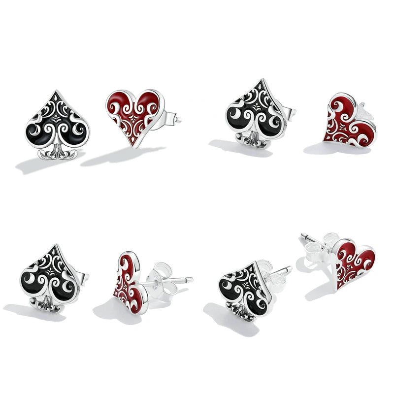 Poker Ear Studs