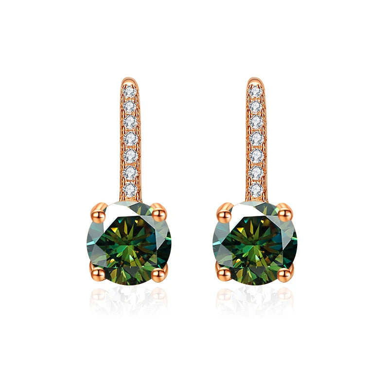 6.5MM  Moissanite Diamond Earrings