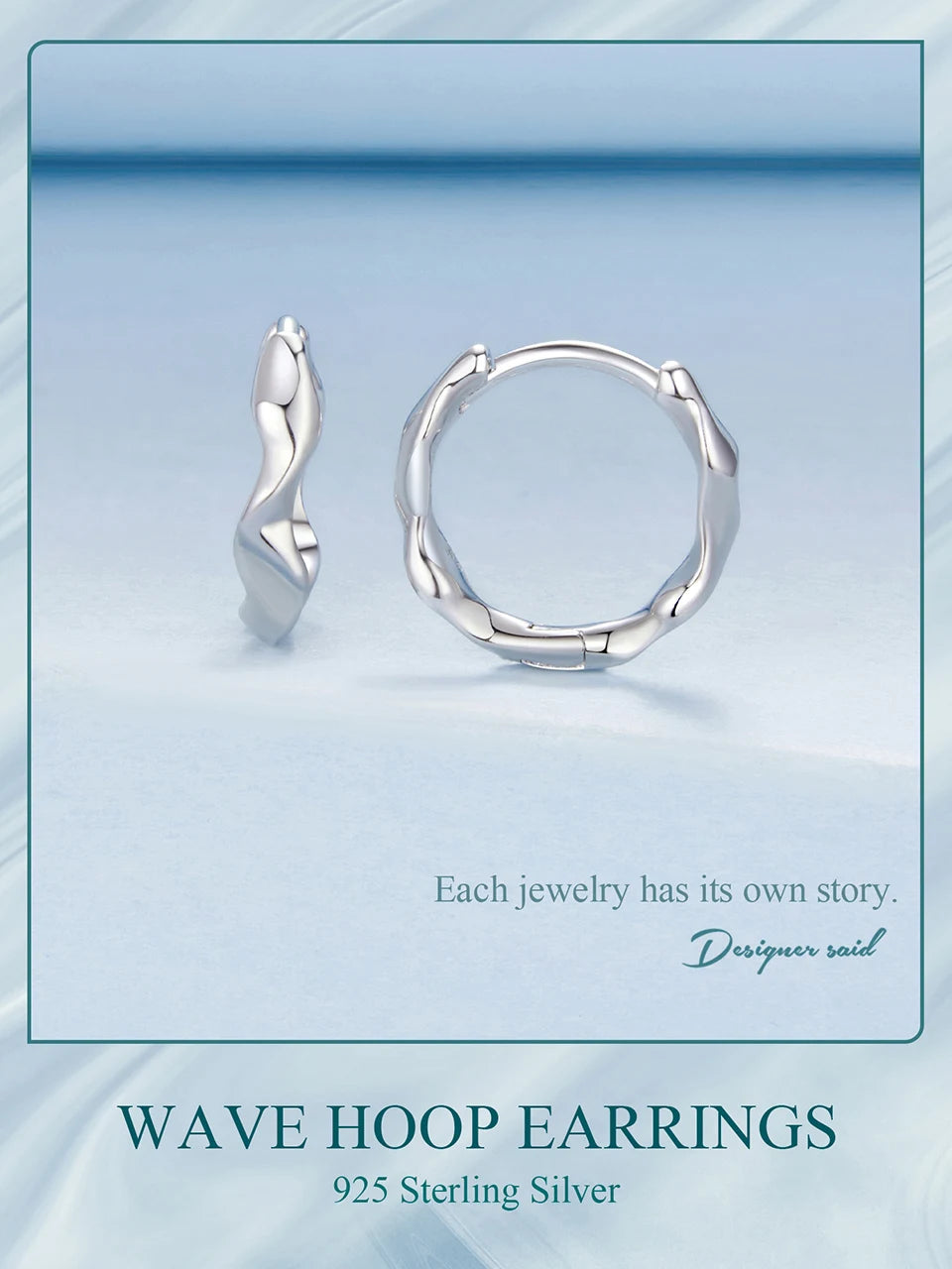 Simple Wave Hoop Earrings