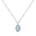 Opal Necklace in 925 Sterling Silver .
