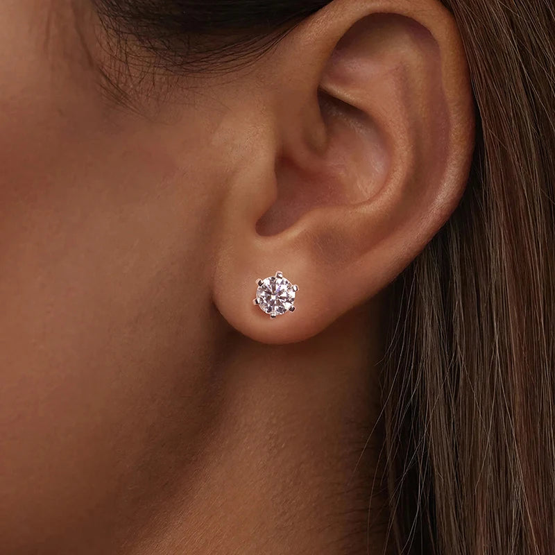 Moissanite Wedding Stud Earrings