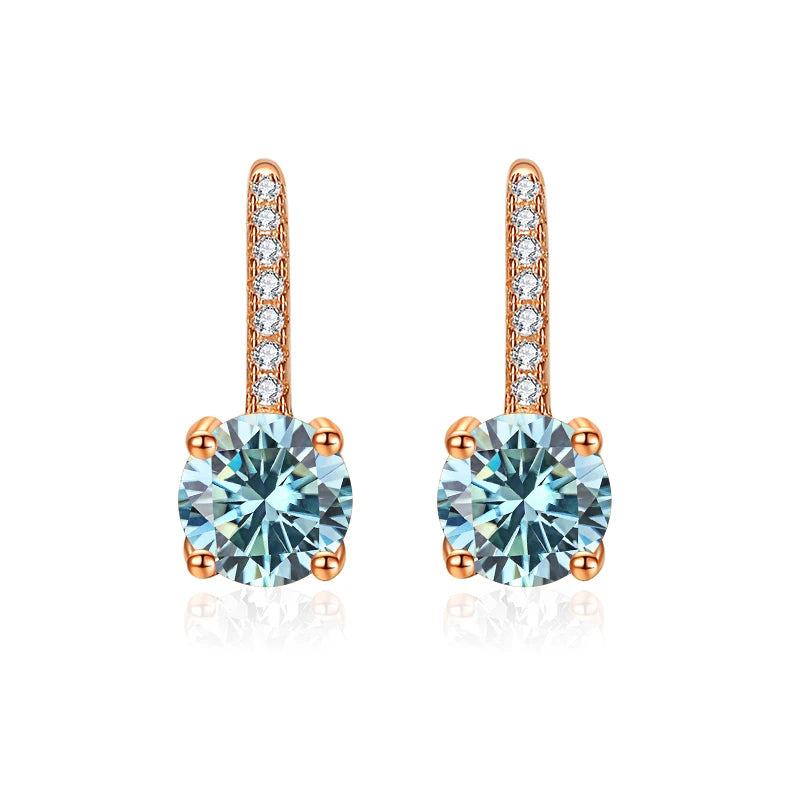 6.5MM  Moissanite Diamond Earrings