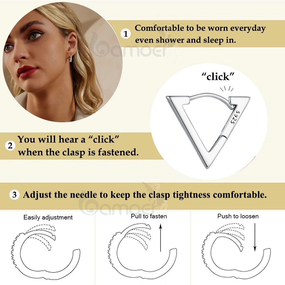 Geometric Hoop Earrings Hypoallergenic Earrings