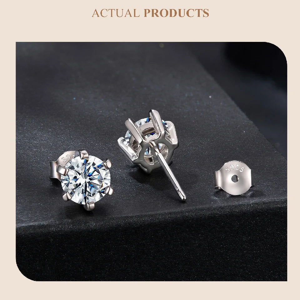 Moissanite Wedding Stud Earrings