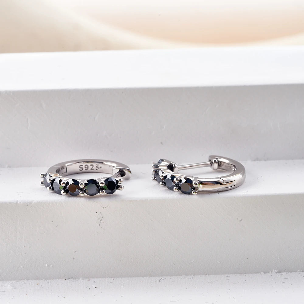 Moissanite  Ear Studs 1CT/2CT Round Cut Ear-Hooks