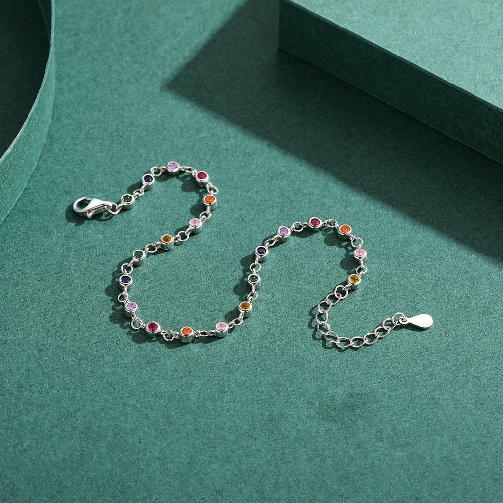 Rainbow Charm Chain Bracelet