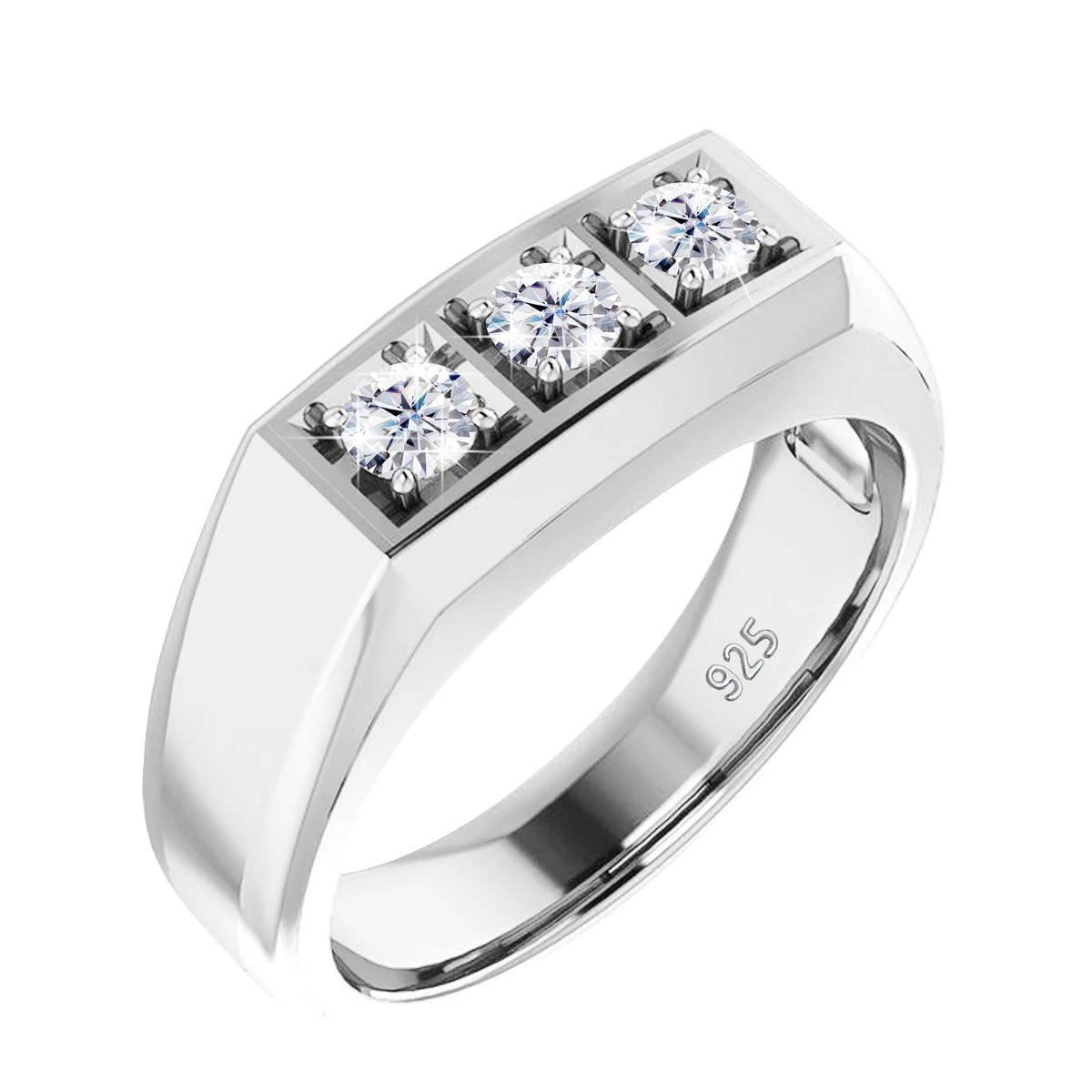 Men Moissanite Ring