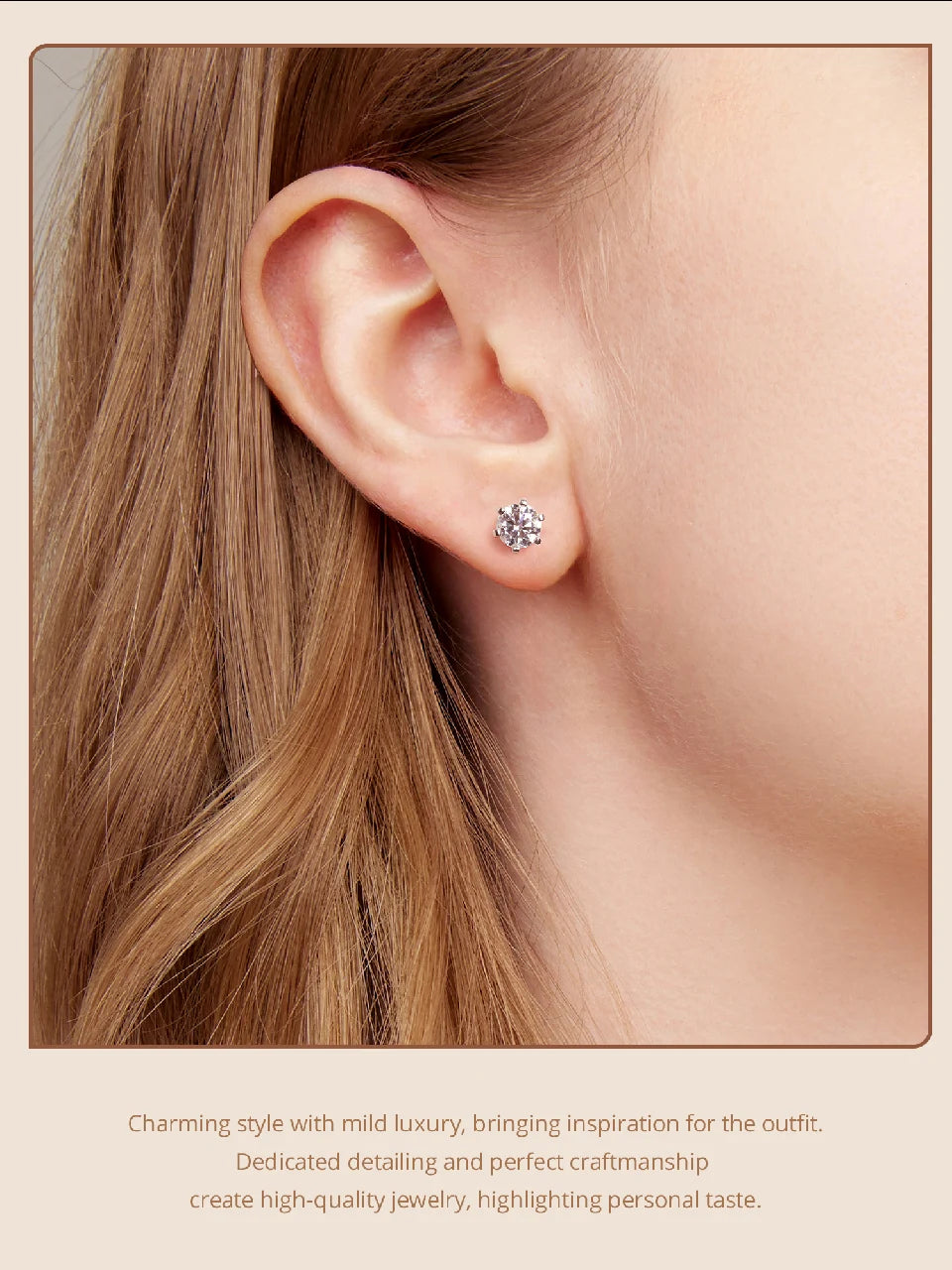 Moissanite Wedding Stud Earrings