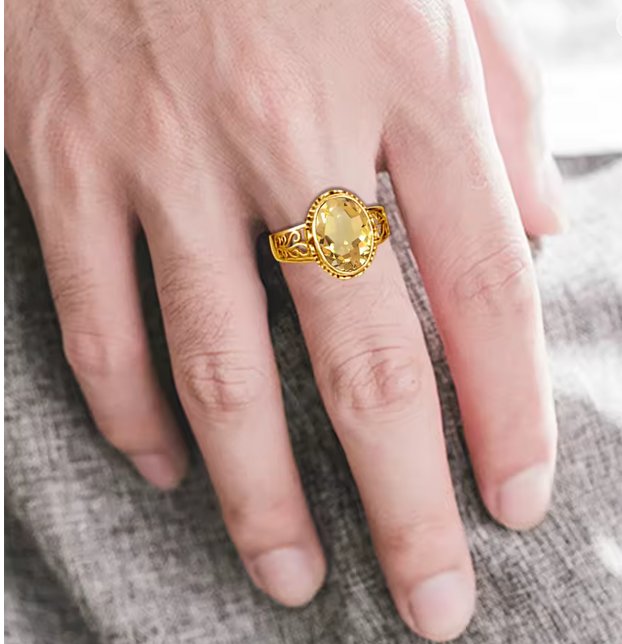 Yellow Gold Citrine Ring