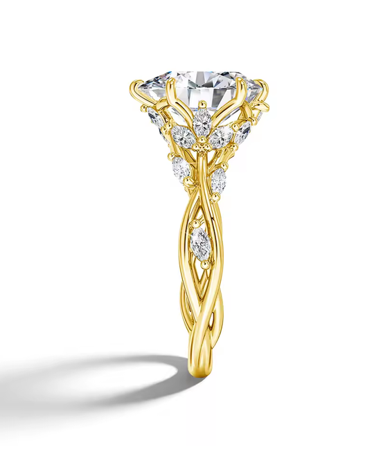 3CT Marquise Cut Moissanite Ring