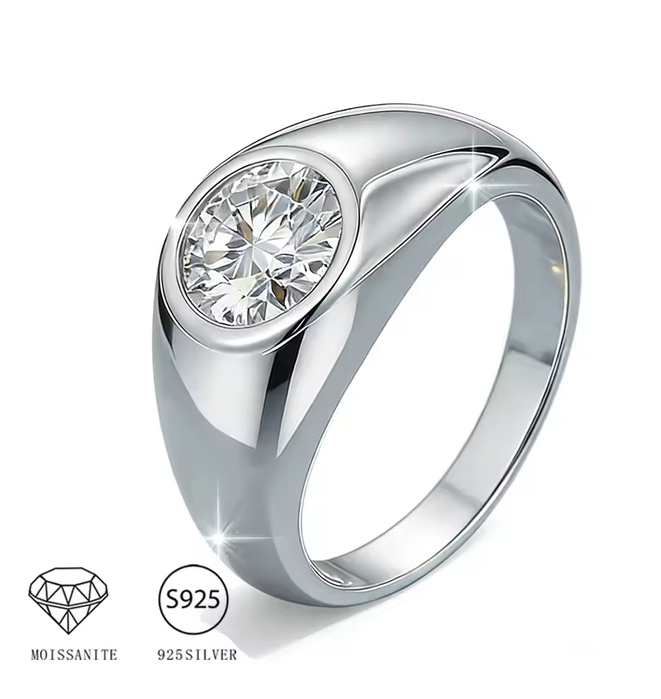 2CT TRENDY Moissanite Ring