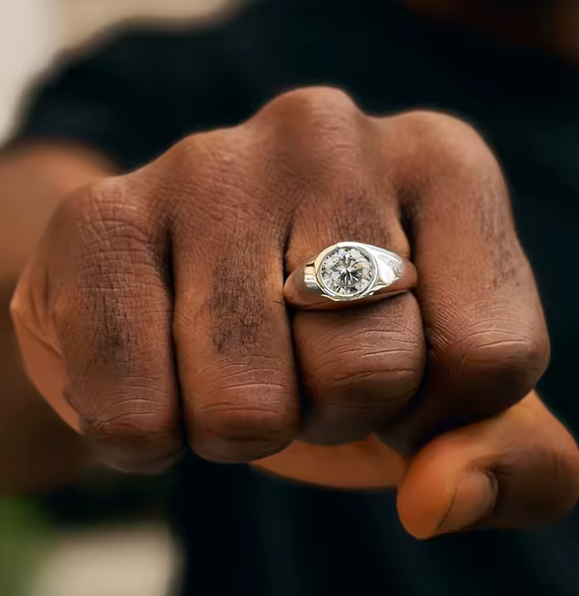 2CT TRENDY Moissanite Ring