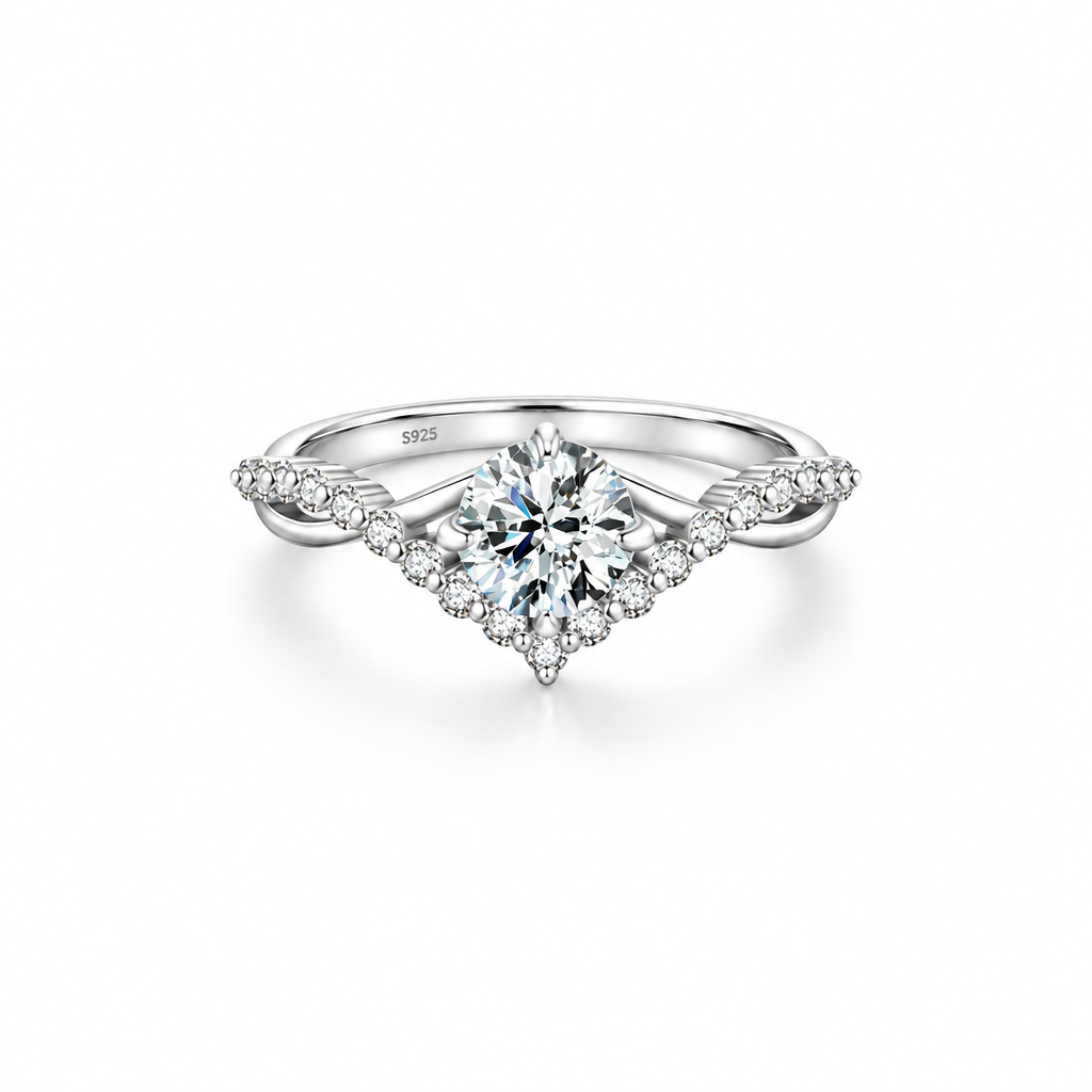Round Ring in S925 Sterling Silver