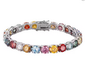 Tennis Moissanite Bracelets in 925 Sterling Silver