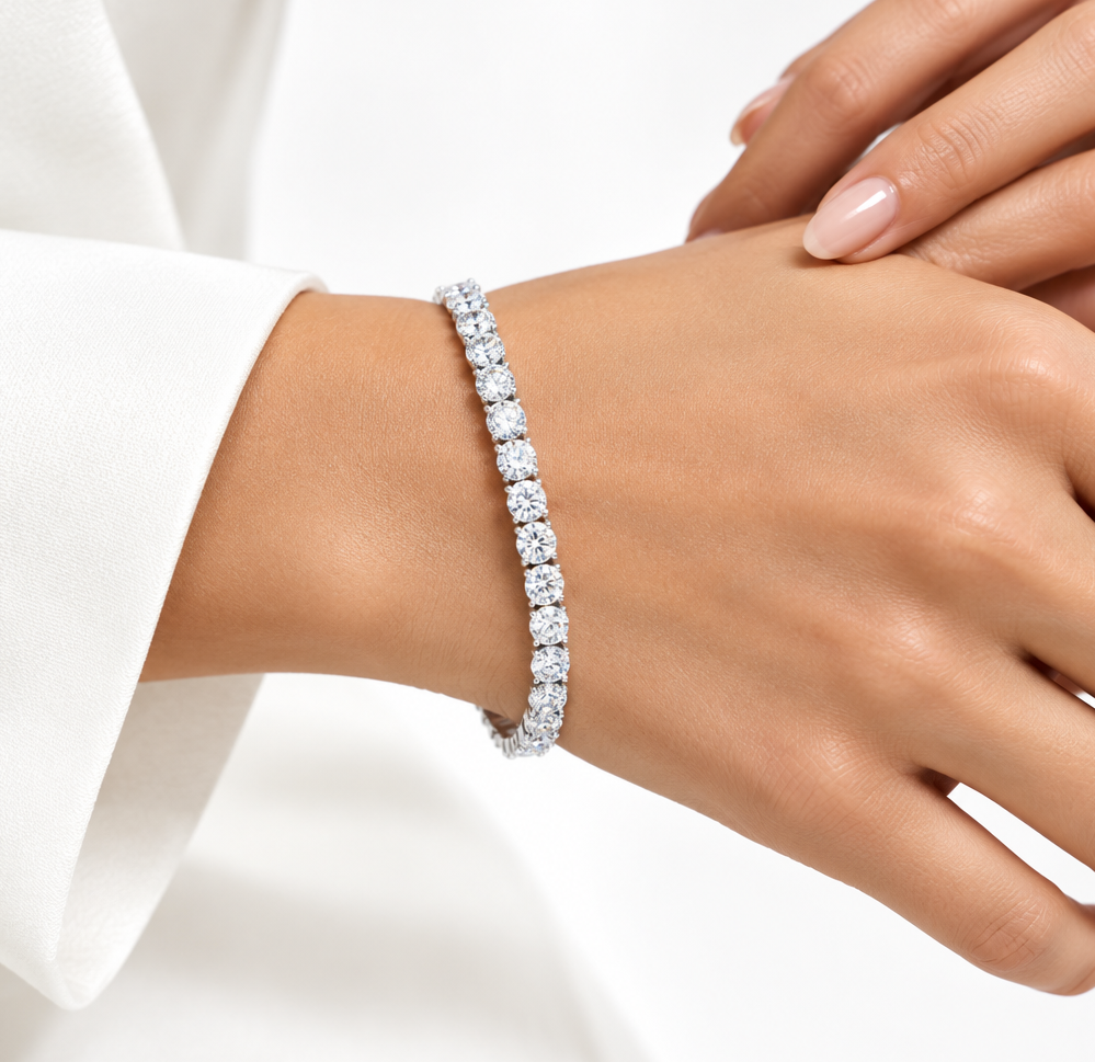 6mm Tennis Bracelet 925 Sterling Silver