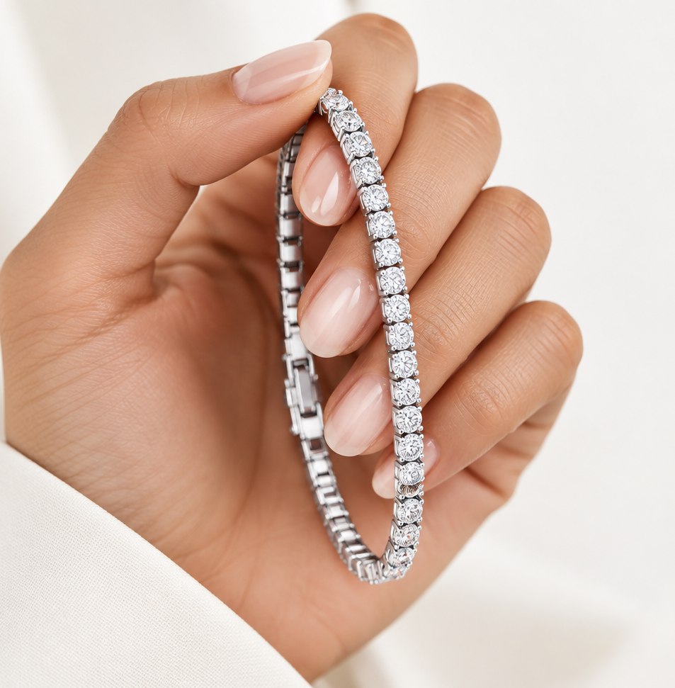 4mm Tennis Bracelet 925 Sterling Silver
