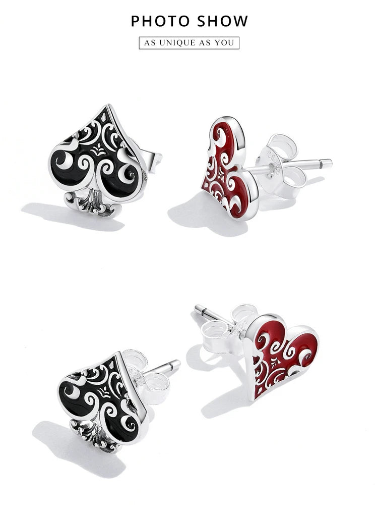 Poker Ear Studs