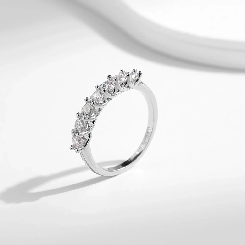 Moissanite Wedding Band