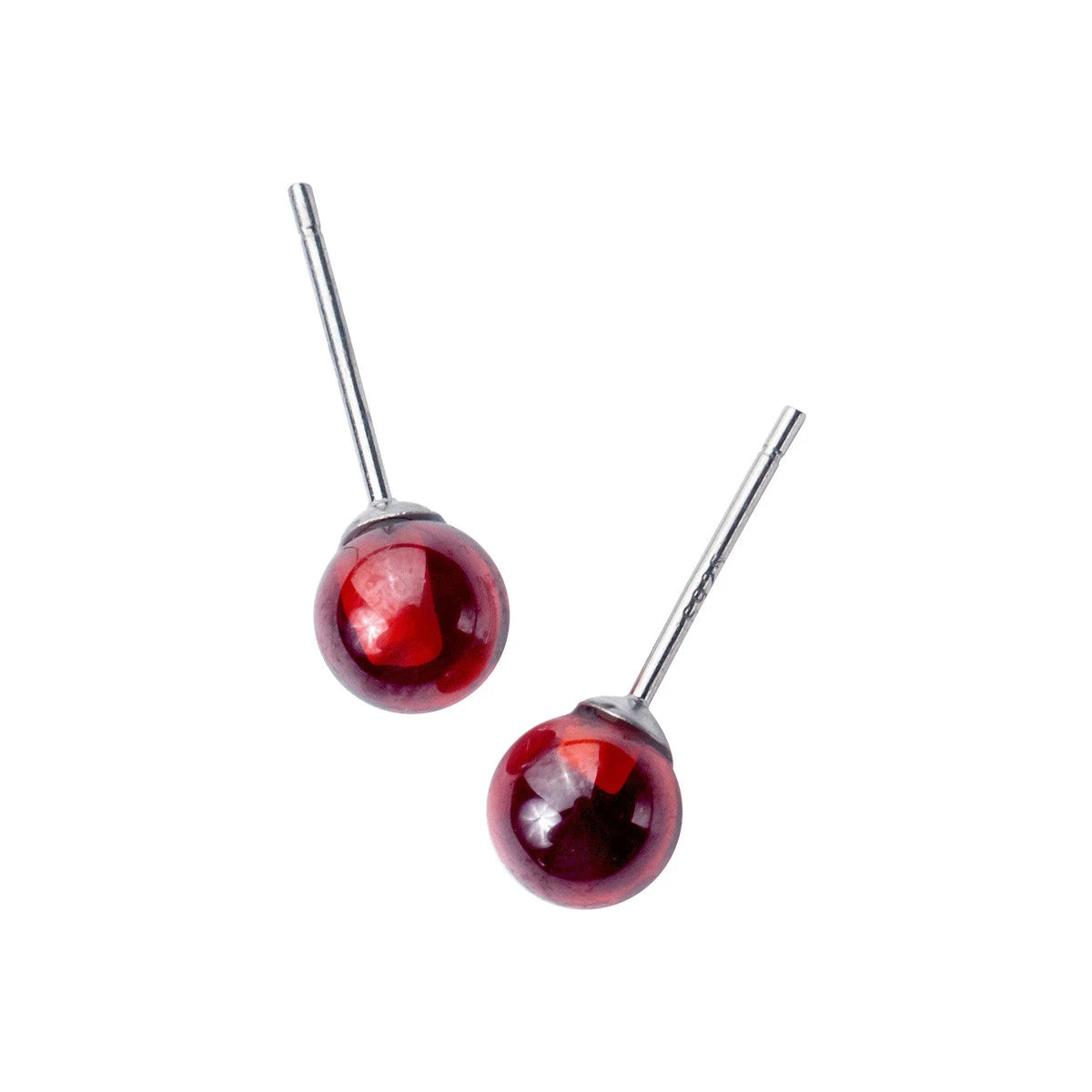 HAT-HOR | Red Opal Stud Earrings for Women Girls 925 Sterling Silver Earing Luxury Fine Rhinestone Silver Jewelry