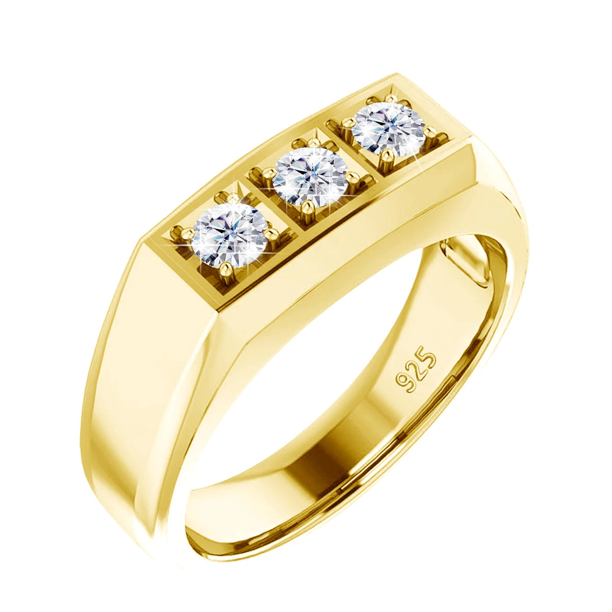 Men Moissanite Ring