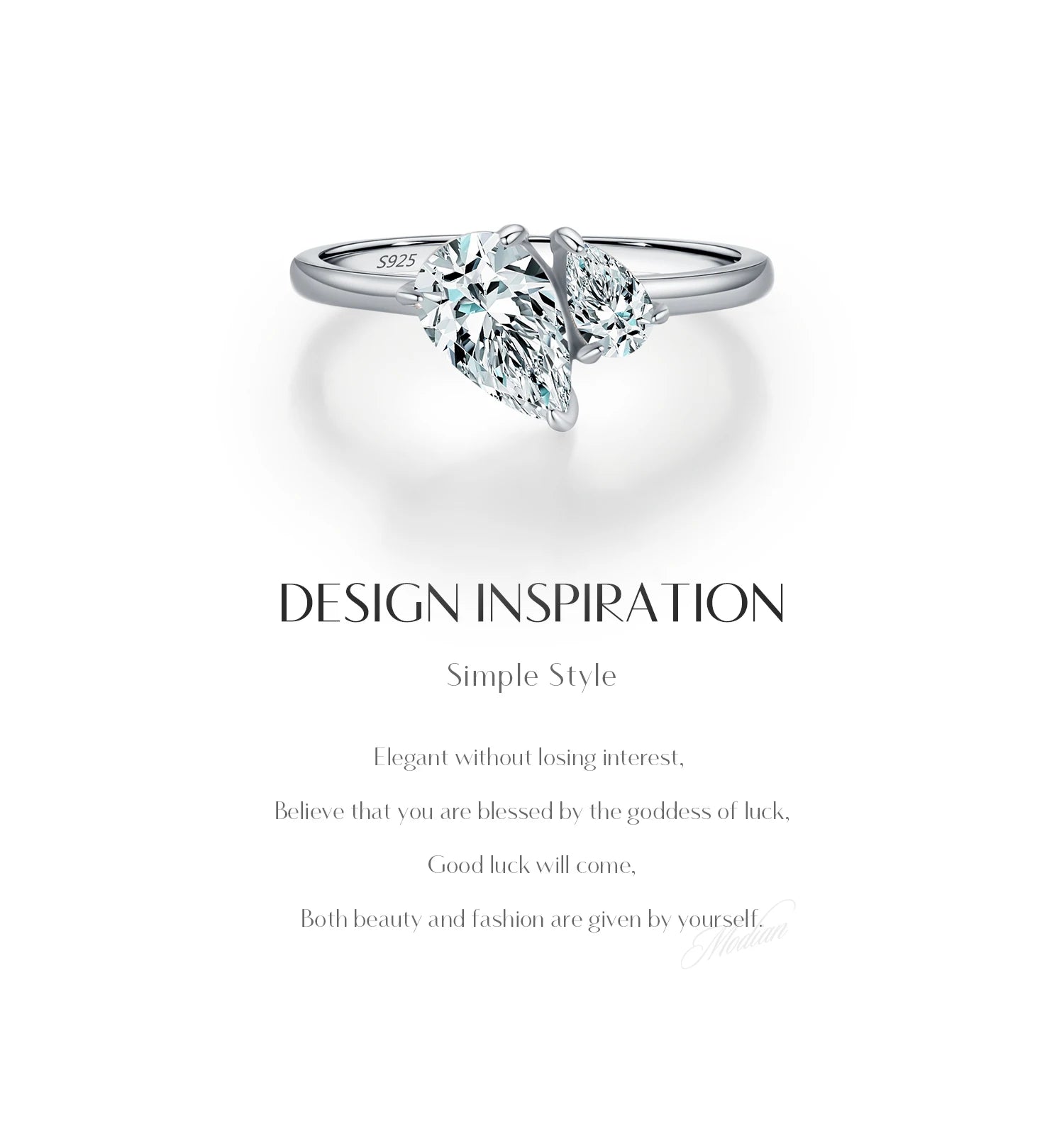 Sparkling Water drop Ring.