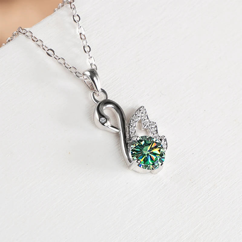 1 Carat Moissanite Necklace Pendant