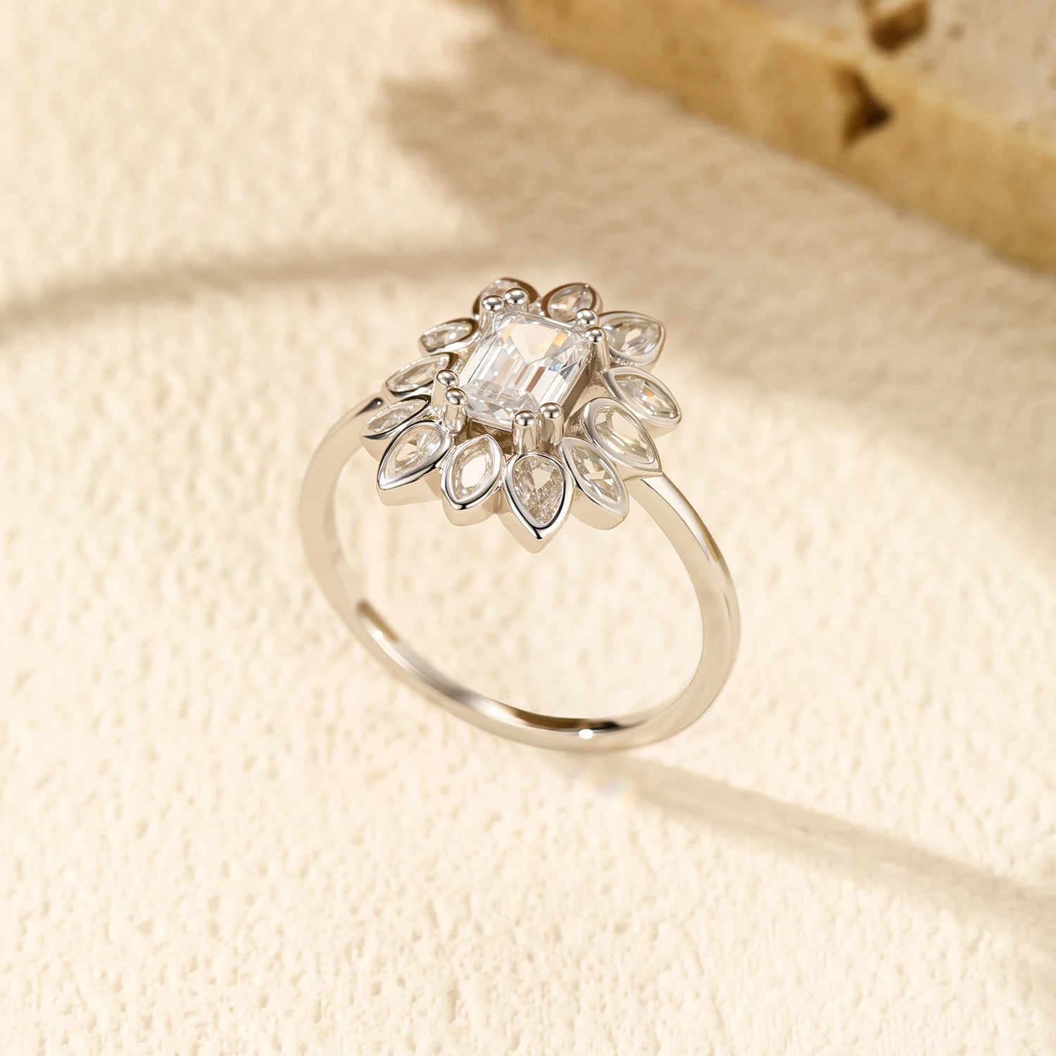 Luxury Flower Cocktail Ring.