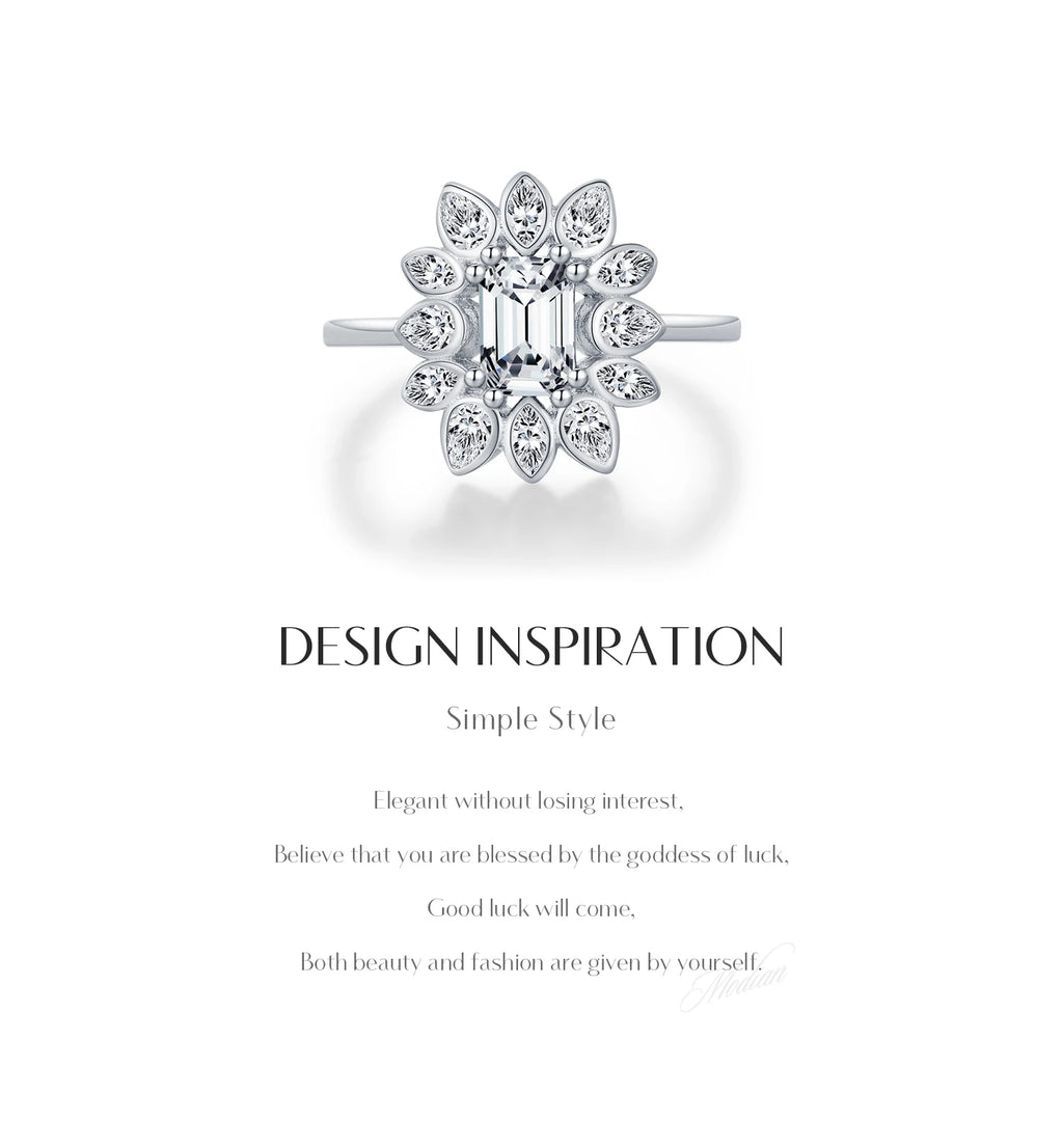 Luxury Flower Cocktail Ring.