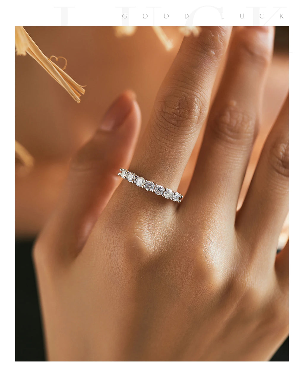 Moissanite Wedding Band