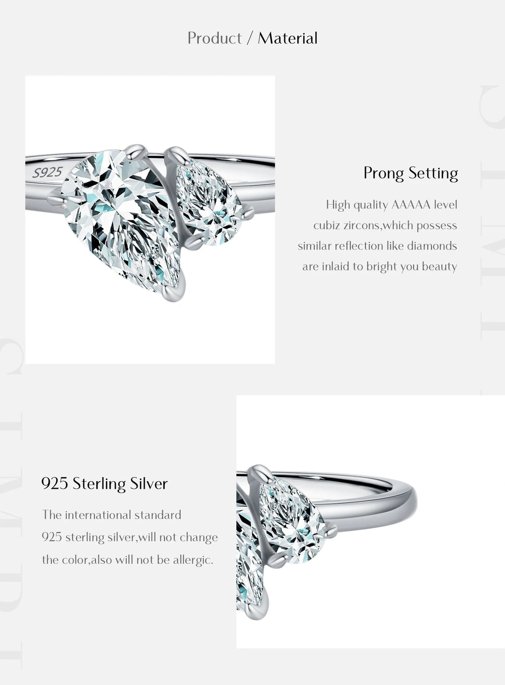 Sparkling Water drop Ring.