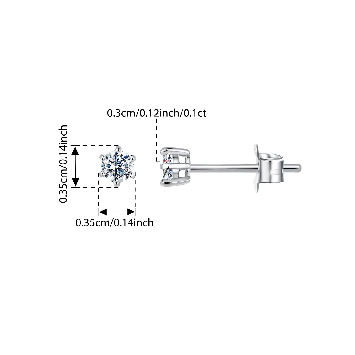 Moissanite Wedding Stud Earrings