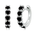 1ct or 2ct Round-Cut Moissanite Earrings in 925 Sterling Silver