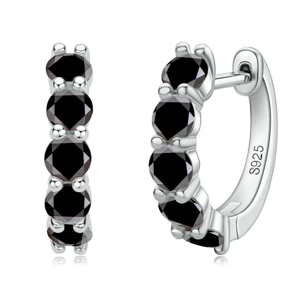 Moissanite  Ear Studs 1CT/2CT Round Cut Ear-Hooks