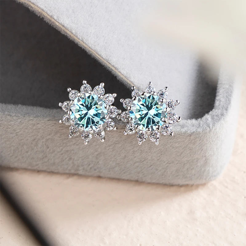 1 carat D Color Moissanite Earrings