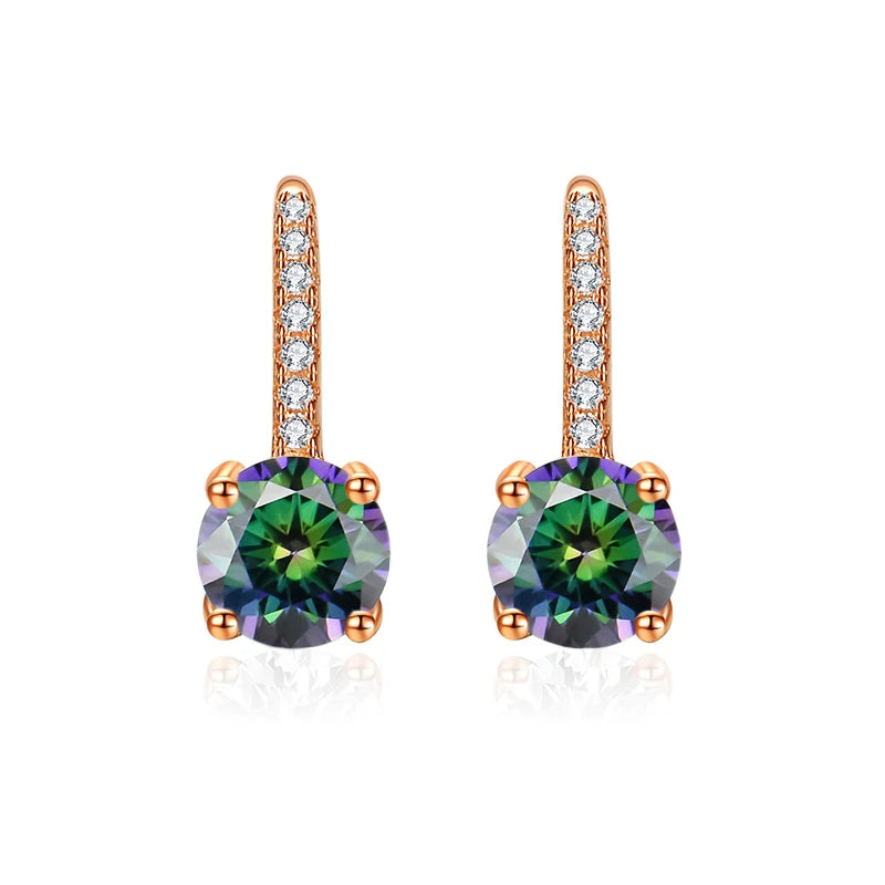 6.5MM  Moissanite Diamond Earrings