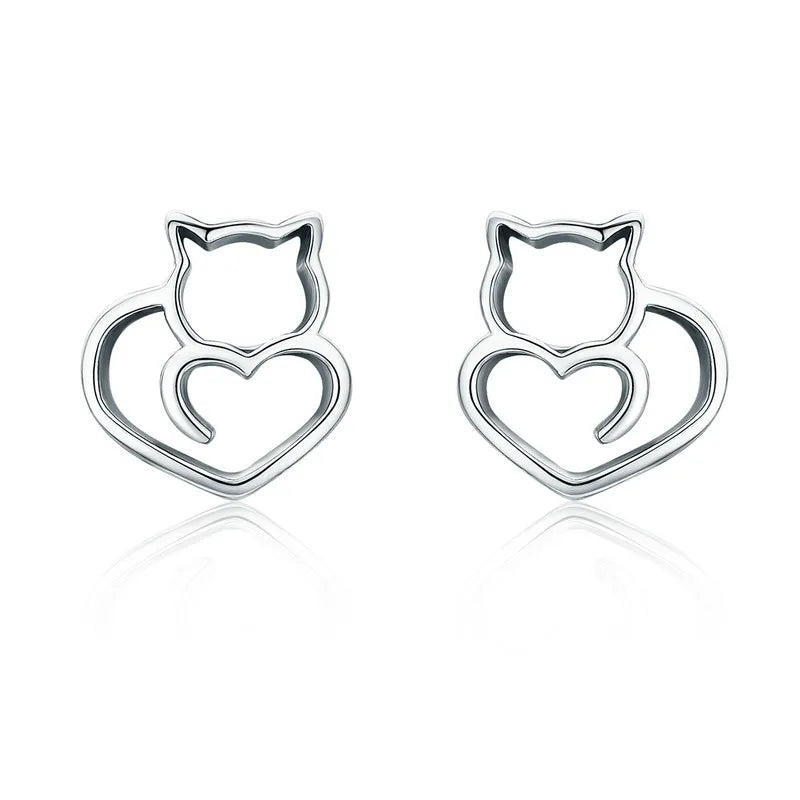 Cat Earrings Pet Hoop Cute Lovely Animal kitty